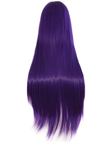 Peluca Cosplay lisa 80cm Kanekalon morado
