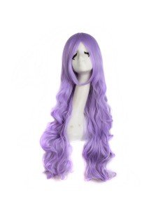 ⭐ Peluca Cosplay Ondulada 80cm Kanekalon Lila Lavanda 2