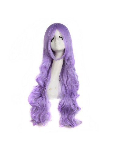 Peluca Cosplay Ondulada 80cm Kanekalon Lila 