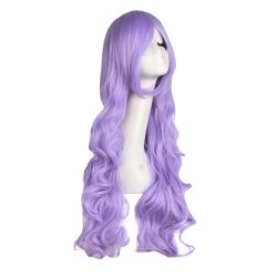 Peluca Cosplay Ondulada 80cm Kanekalon Lila 