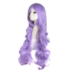 Peluca Cosplay Ondulada 80cm Kanekalon Lila 