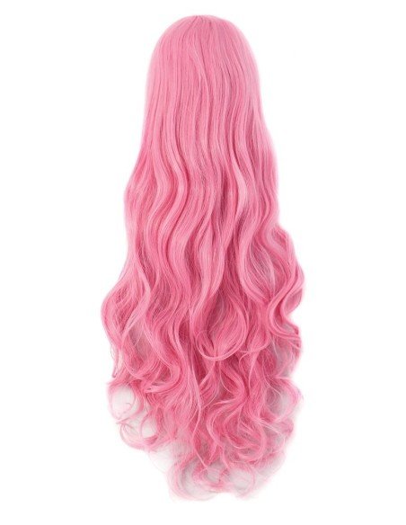 Peluca Cosplay Ondulada 80cm Kanekalon palo de Rosa Peluca Cosplay Ondulada 80cm Kanekalon palo de Rosa