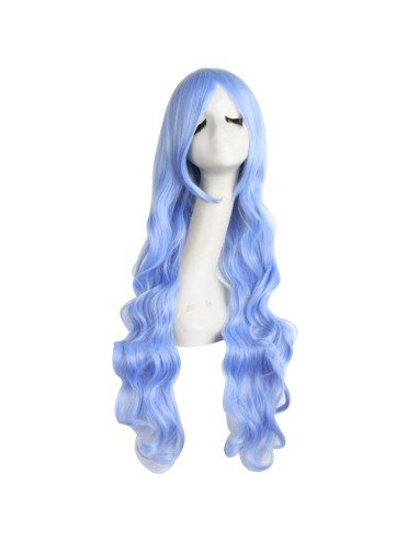 Peluca Cosplay Ondulada 80cm Kanekalon Lavnda