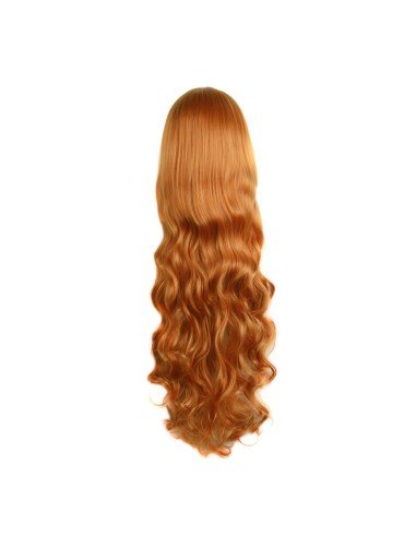 Peluca Cosplay Ondulada 80cm Kanekalon Naranja