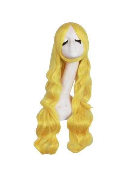 Peluca Cosplay Ondulada 80cm Kanekalon Amarillo