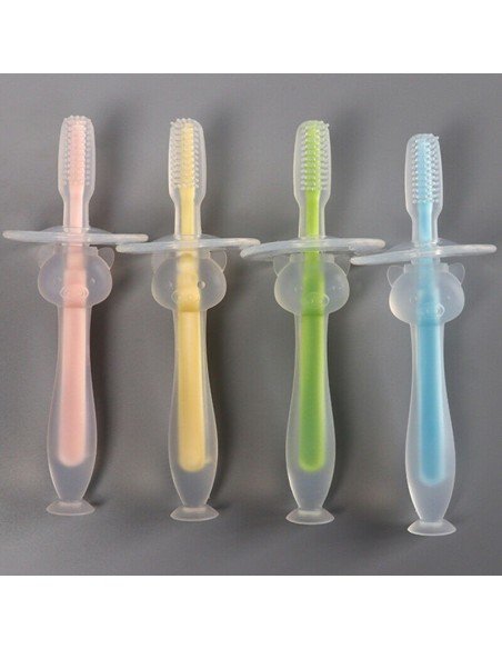 Cepillo de dientes 360 silicona para Bebé Teether Training Toothbrush Cepillo de dientes 360 silicona para Bebé Teether Training Toothbrush