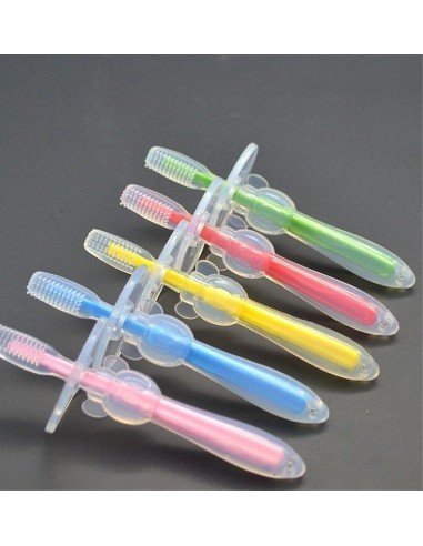 Cepillo de dientes 360 silicona para Bebé Teether Training Toothbrush
