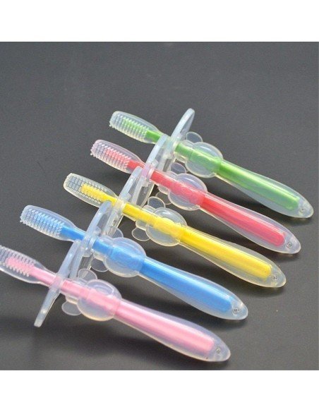 Cepillo de dientes 360 silicona para Bebé Teether Training Toothbrush Cepillo de dientes 360 silicona para Bebé Teether Training Toothbrush