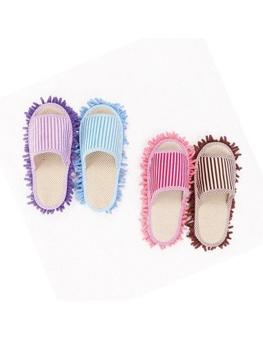 Zapatos de microfibra Limpia y policha proteje tu piso. Pantuflas
