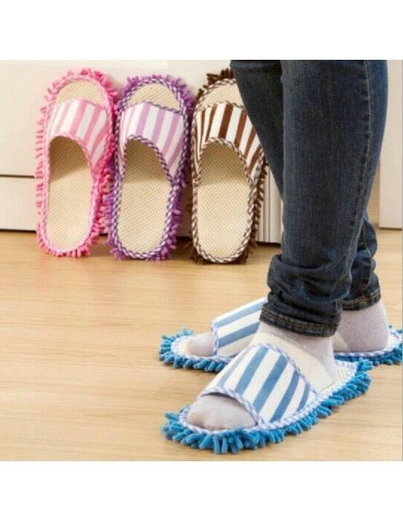 Zapatos de microfibra Limpia y policha proteje tu piso. Pantuflas