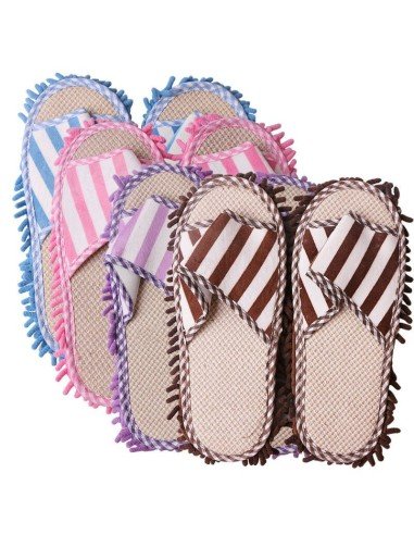 Zapatos de microfibra Limpia y policha proteje tu piso. Pantuflas