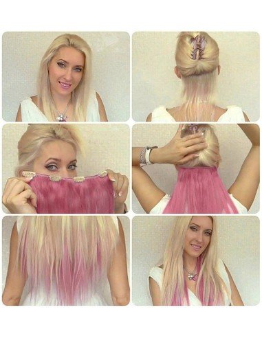 Extensiones Cosplay Ondulada Cortina de cabello en degradee