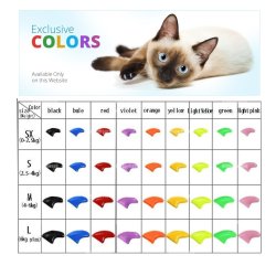 Set x100 Protectores de Uñas Mascota Nails Caps en colores