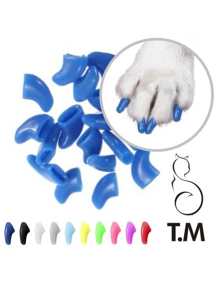 Protector de Uñas Mascota T.M Nails Caps en colores, evita daños