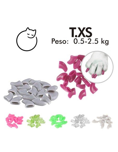 Set x100 Protectores de Uñas Mascota Nails Caps en colores