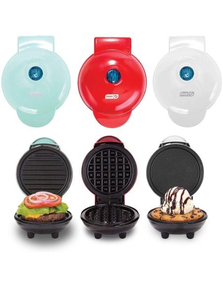 Kit x3  Mini Maker Griddle, Waffle Maker and Grill Set