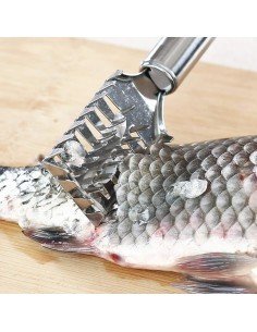 Descamador Pescado Pelador Escamas Acero Inoxidable 2