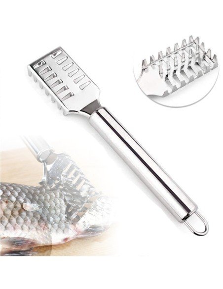 Descamador Pescado Pelador Escamas Acero Inoxidable