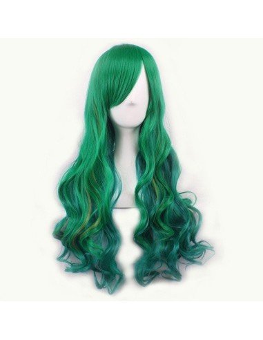 Peluca Bicolor Harajuku de kanekalon Cosplay de 70 y 80 cm de largo ideal para Halloween