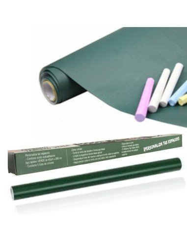 Pizarra sticker negra de decoración + Tizas