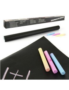 Pizarra sticker negra de decoración + Tizas  2