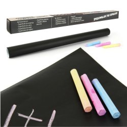 Pizarra sticker negra de decoración + Tizas 