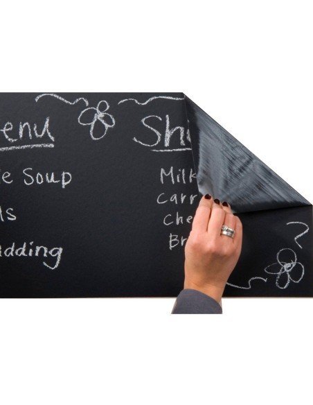 Pizarra sticker negra de decoración + Tizas 