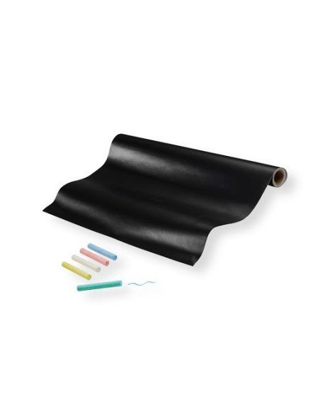 Pizarra sticker negra de decoración + Tizas 