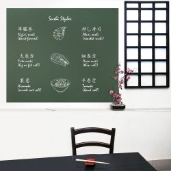 Pizarra sticker negra de decoración + Tizas 