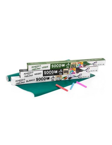 Pizarra sticker negra de decoración + Tizas