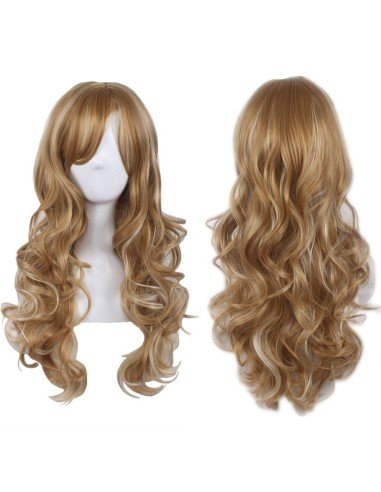 Peluca Bicolor Degradee 70cm Harajuku Turquesa Lila Rosado