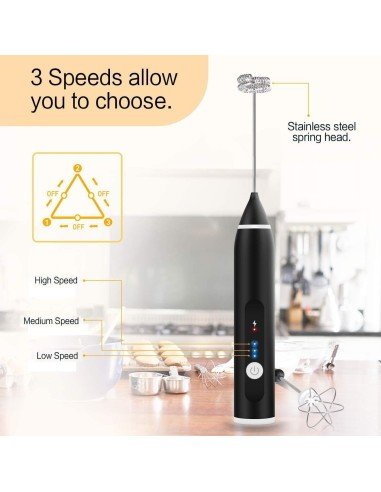 Espumador Recargable Leche Café Chocolate y espumados