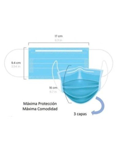 Caja x50 Tapabocas termosellado Desechable MN-175