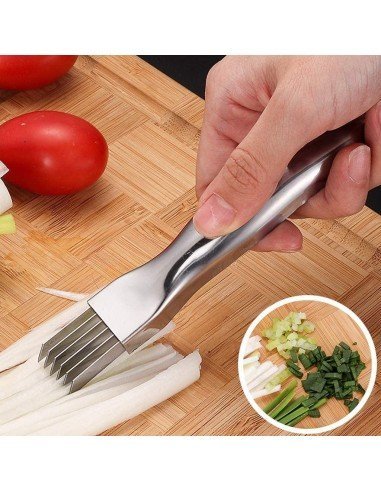 Cortador Metálico de Cebolla tirillas perfectas en un solo corte