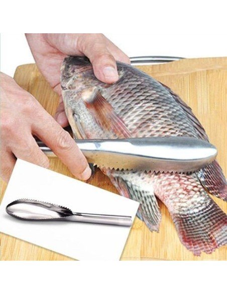 Descamador De Pescado Pelador Escamas Acero Inox Descamador De Pescado Pelador Escamas Acero Inox