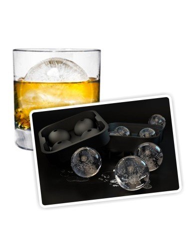 Molde Silicona elabora 6 esferas de hielo de 5cm