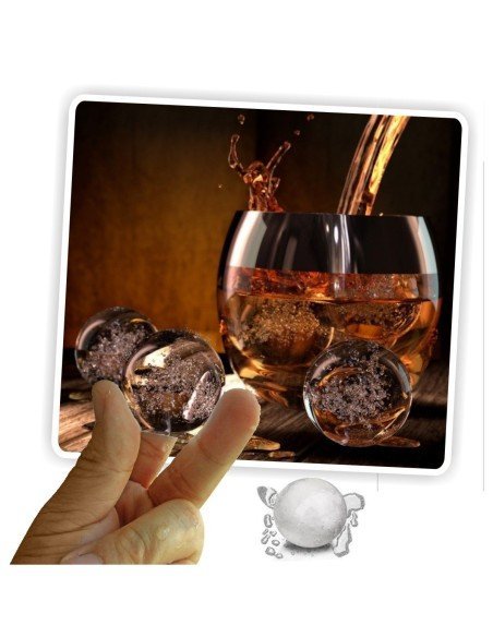 Molde Silicona elabora 6 esferas de hielo de 5cm