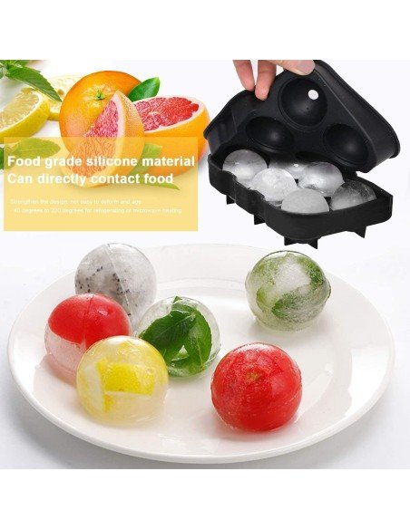 Molde Silicona elabora 6 esferas de hielo de 5cm