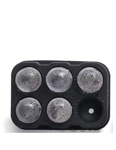 Molde Silicona elabora 6 esferas de hielo de 5cm