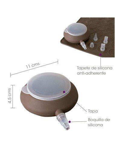 Molde para 30 Macarrones Franceses o Galletas con Dosificador