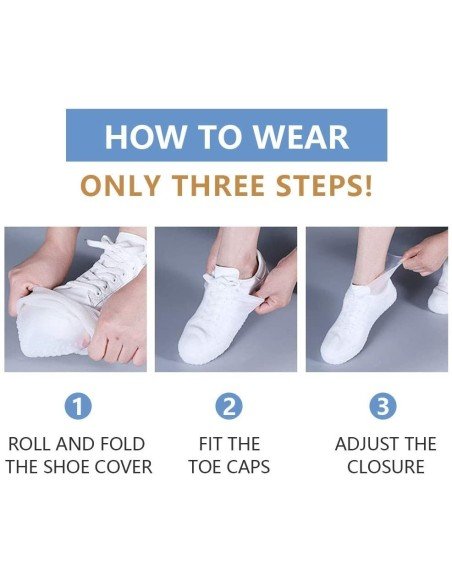 Zapatos Protector de Lluvia Waterproof en silicona Antideslizantes Zapatos Protector de Lluvia Waterproof en silicona Antideslizantes