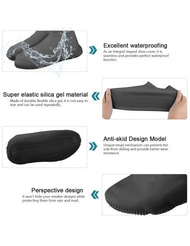 Zapatos Protector de Lluvia Waterproof en silicona Antideslizantes
