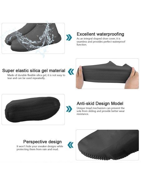 Zapatos Protector de Lluvia Waterproof en silicona Antideslizantes