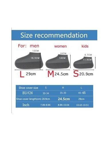 Zapatos Protector de Lluvia Waterproof en silicona Antideslizantes