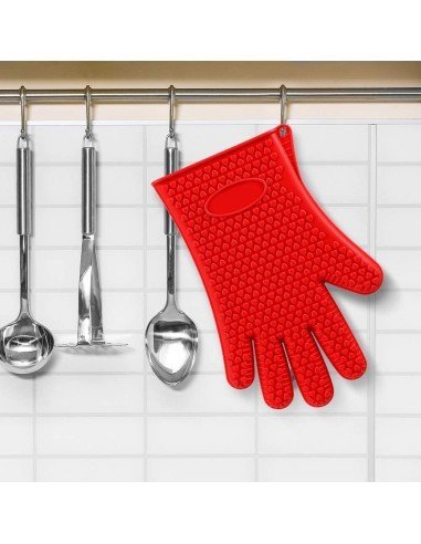 Guantes de Silicona BBQ Termo Resistente Calor Horno