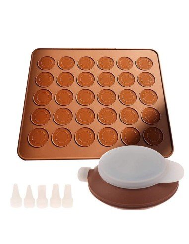 Molde para 30 Macarrones Franceses o Galletas con Dosificador