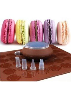 Molde para 30 Macarrones Franceses o Galletas con Dosificador
