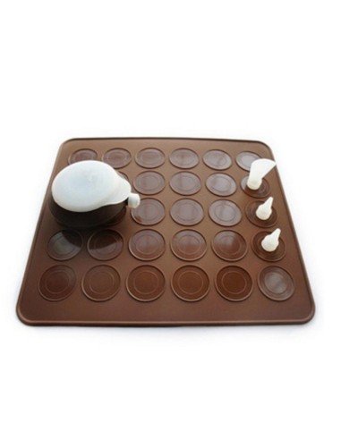 Molde para 30 Macarrones Franceses o Galletas con Dosificador