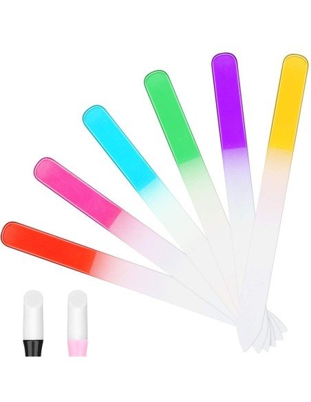 Juego x6 limas de cristal para Uñas manicure
