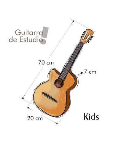 Guitarra Acústica Estudio Infantil Redonda Azul